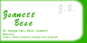 zsanett bese business card